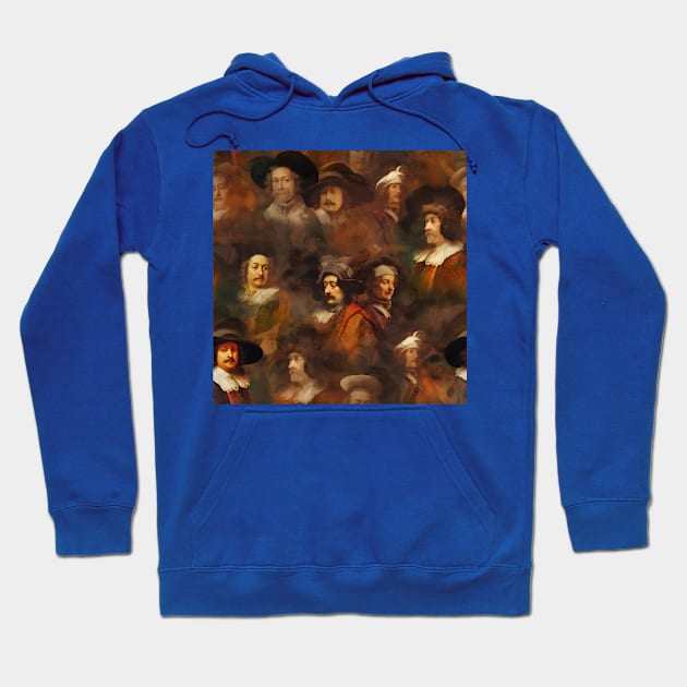 Rembrandt Paintings Mashup Hoodie by Grassroots Green